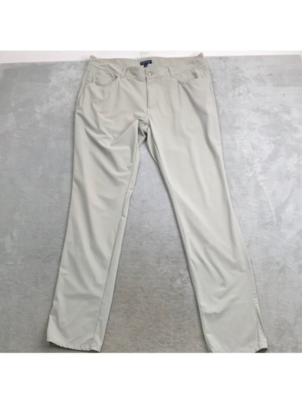 Peter Millar Crown Crafted Lightweight Beige Pants 38 Tiny Flaw